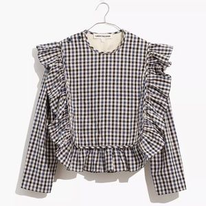 Gingham Bella Ruffle Top